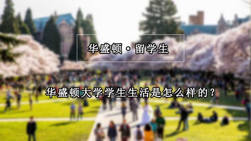 华盛顿大学学生生活是怎么样的？